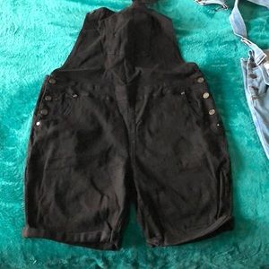 90’s inspired cropped overalls in blk brand new